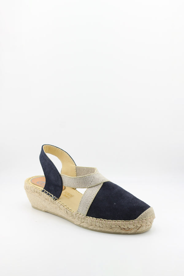Salvi Calzados Espadrille Wedge Sandals with Elastic Straps