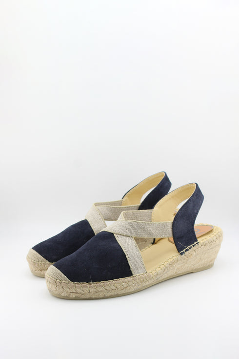 Salvi Calzados Espadrille Wedge Sandals with Elastic Straps