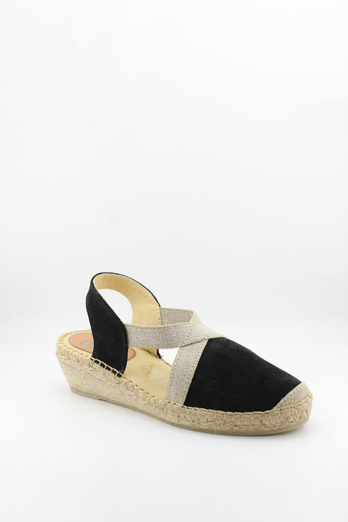 Salvi Calzados Espadrille Wedge Sandals with Elastic Straps