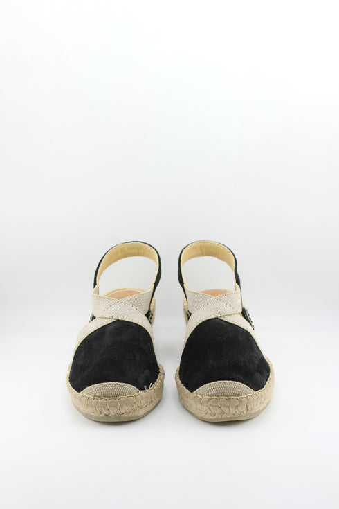 Salvi Calzados Espadrille Wedge Sandals with Elastic Straps