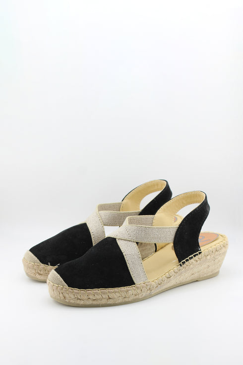 Salvi Calzados Espadrille Wedge Sandals with Elastic Straps