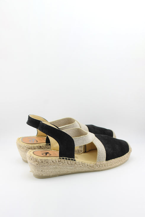 Salvi Calzados Espadrille Wedge Sandals with Elastic Straps