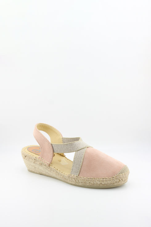 Salvi Calzados Espadrille Wedge Sandals with Elastic Straps