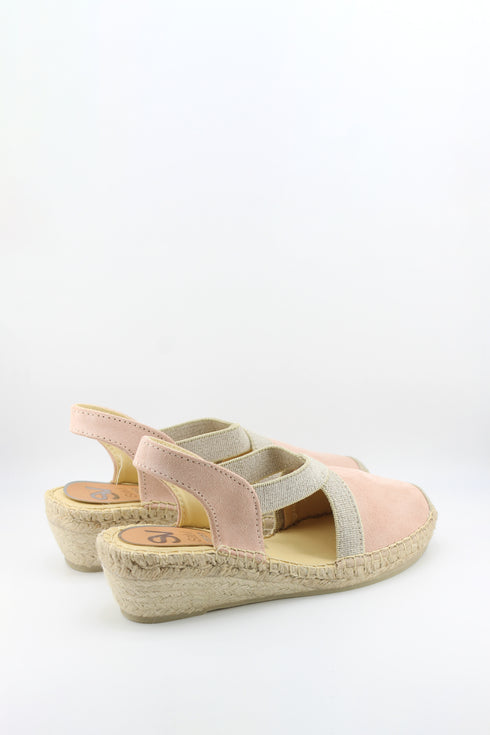 Salvi Calzados Espadrille Wedge Sandals with Elastic Straps