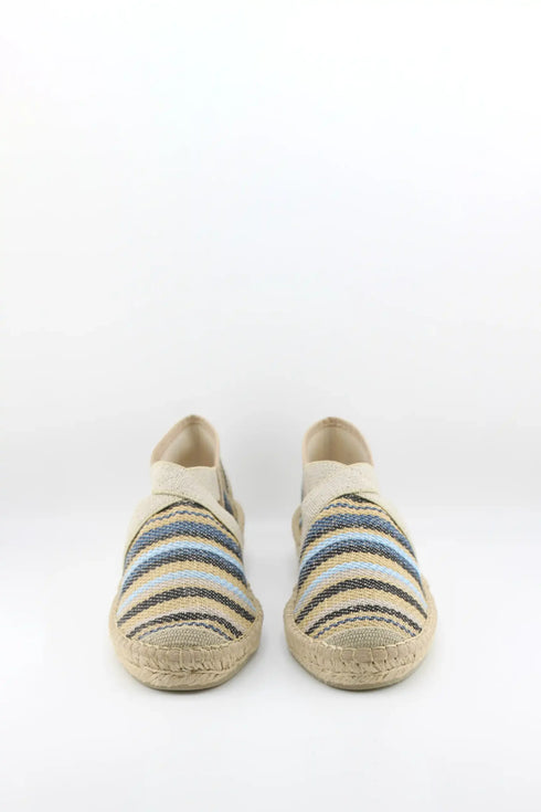 Salvi Calzados Woven Espadrille-Style Striped Flats