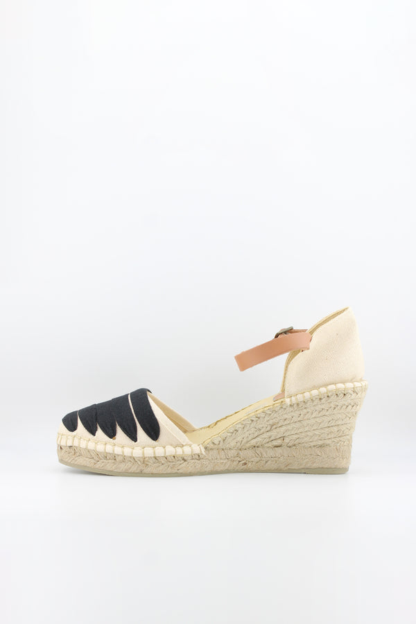 Salvi Calzados Espadrille Wedge Sandal with Ankle Strap