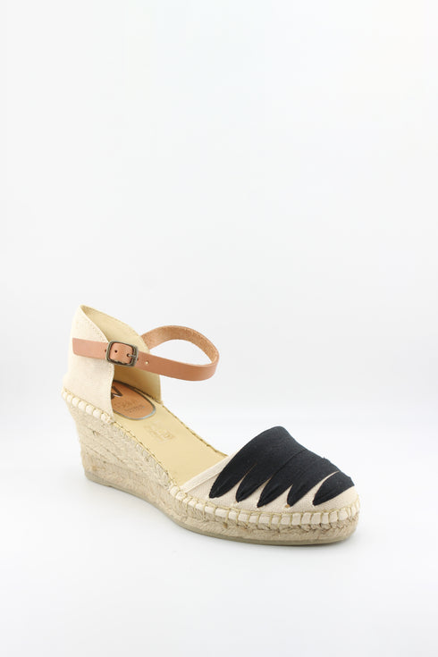 Salvi Calzados Espadrille Wedge Sandal with Ankle Strap