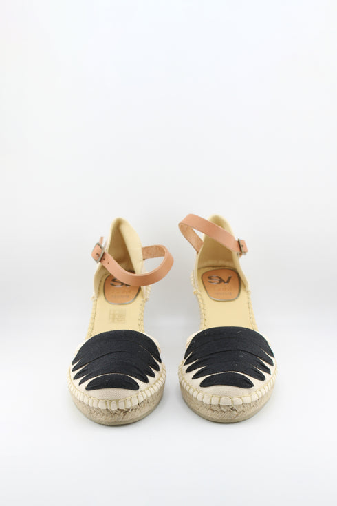 Salvi Calzados Espadrille Wedge Sandal with Ankle Strap