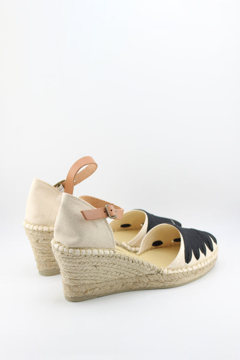 Salvi Calzados Espadrille Wedge Sandal with Ankle Strap