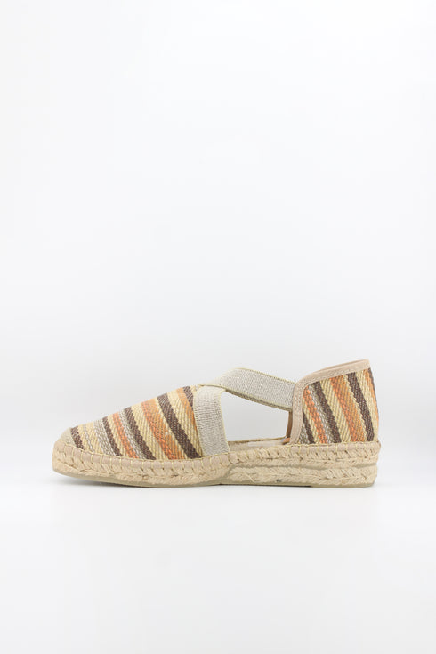 Salvi Calzados Woven Espadrille-Style Striped Flats