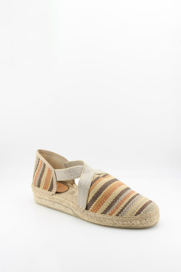 Salvi Calzados Woven Espadrille-Style Striped Flats