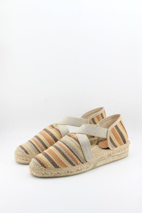 Salvi Calzados Woven Espadrille-Style Striped Flats