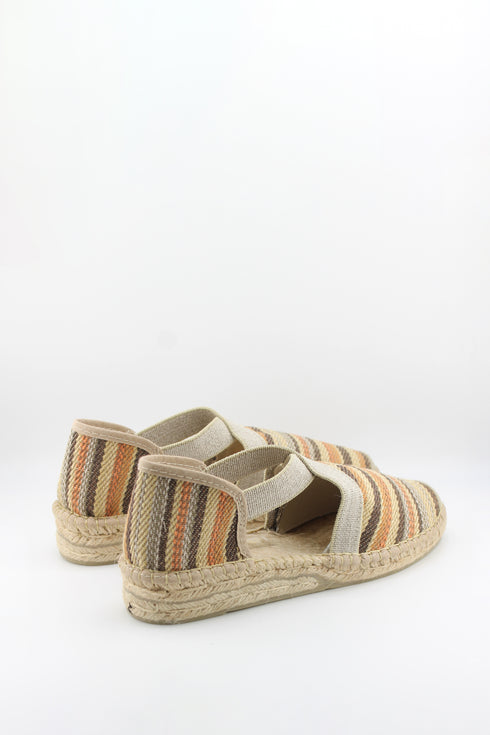 Salvi Calzados Woven Espadrille-Style Striped Flats
