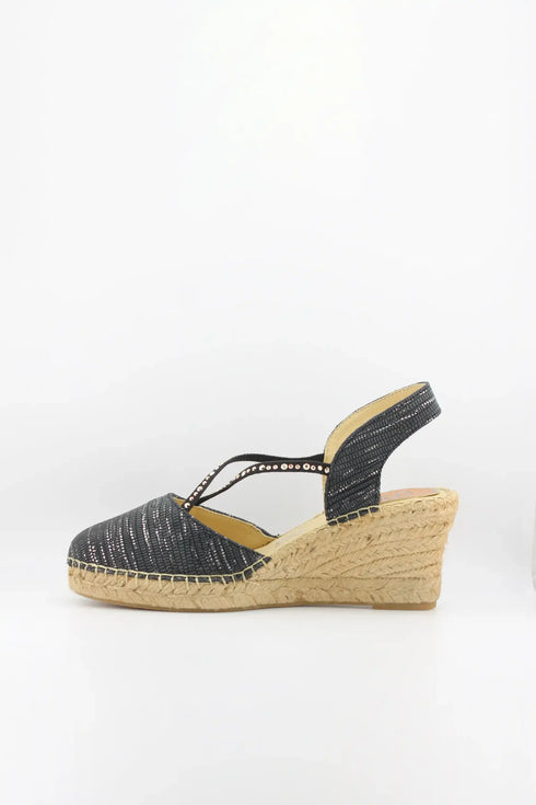 Salvi Calzados Woven Strap Espadrille Wedge Sandals