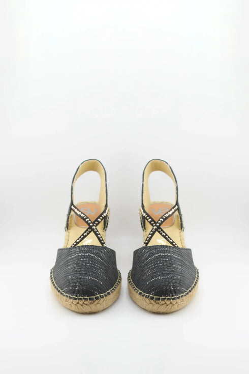 Salvi Calzados Woven Strap Espadrille Wedge Sandals