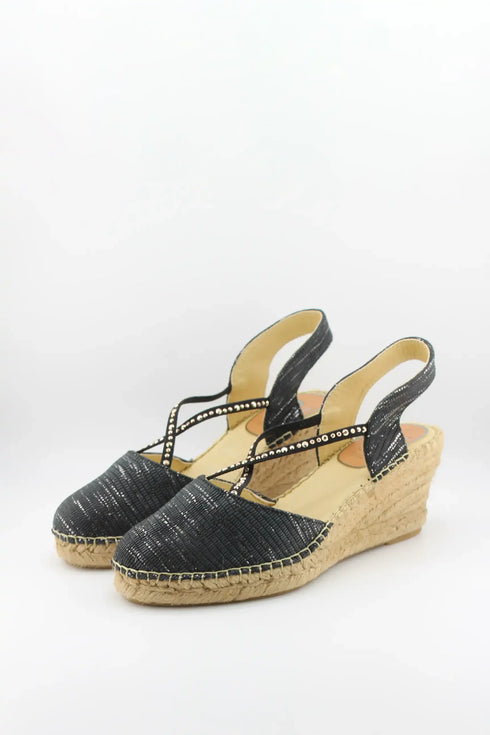 Salvi Calzados Woven Strap Espadrille Wedge Sandals