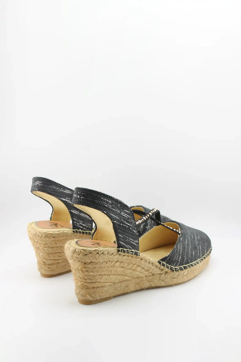 Salvi Calzados Woven Strap Espadrille Wedge Sandals