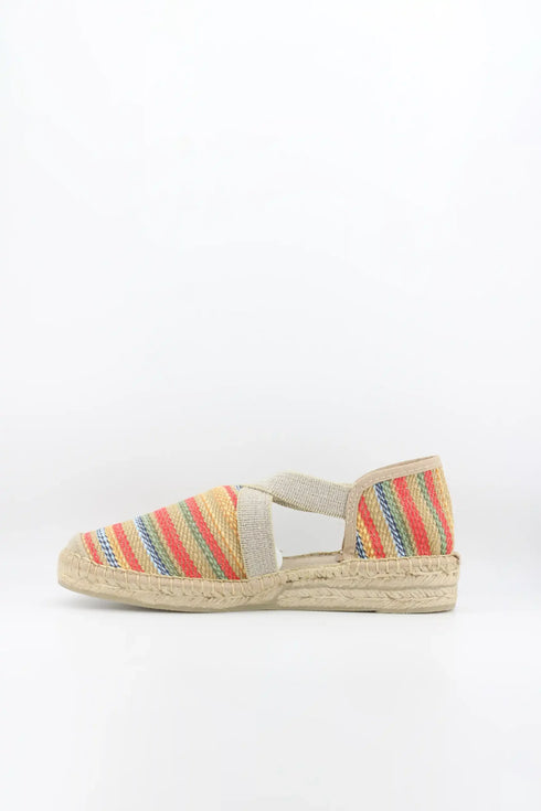 Salvi Calzados Woven Espadrille-Style Striped Flats