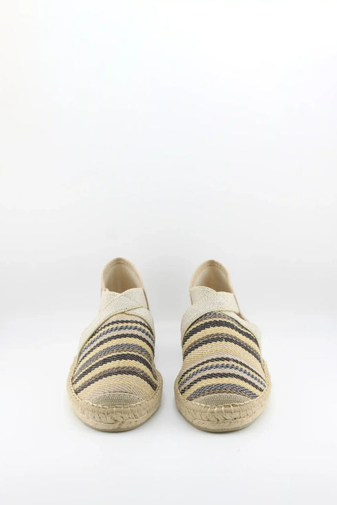 Salvi Calzados Woven Espadrille-Style Striped Flats