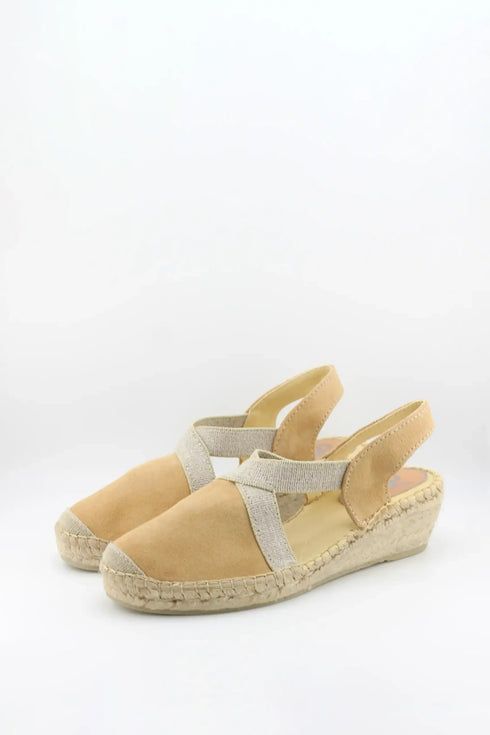 Salvi Calzados Espadrille Wedge Sandals with Elastic Straps