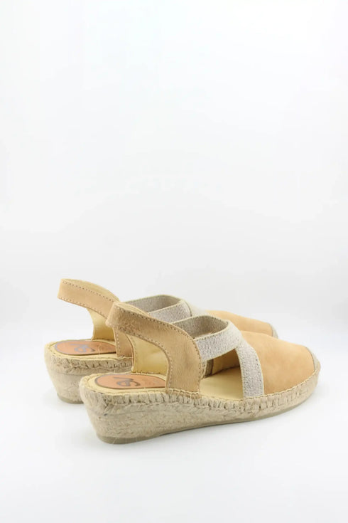 Salvi Calzados Espadrille Wedge Sandals with Elastic Straps