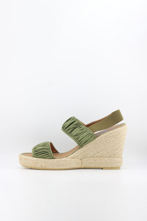 Verbenas Espadrille Wedge Sandals with Textured Straps