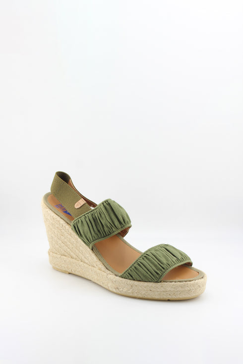 Verbenas Espadrille Wedge Sandals with Textured Straps