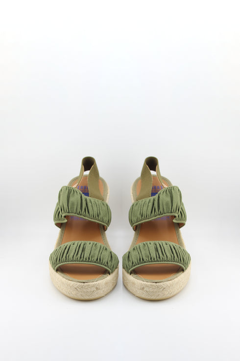 Verbenas Espadrille Wedge Sandals with Textured Straps