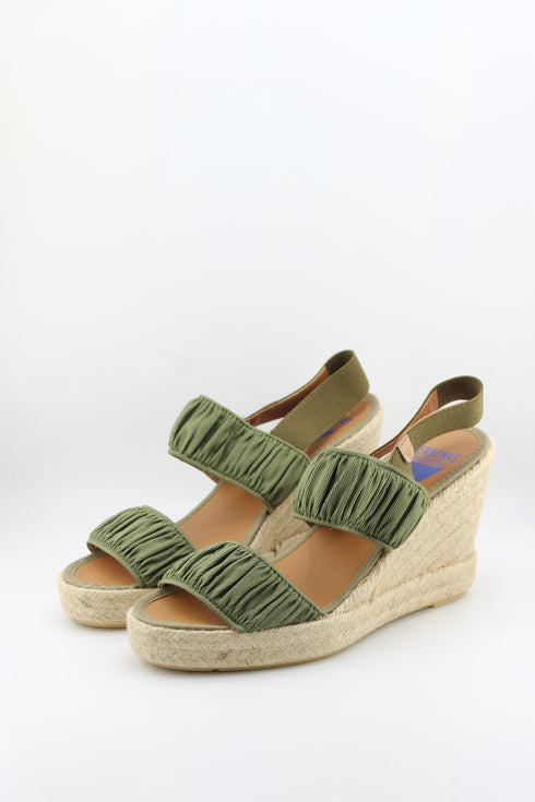 Verbenas Espadrille Wedge Sandals with Textured Straps