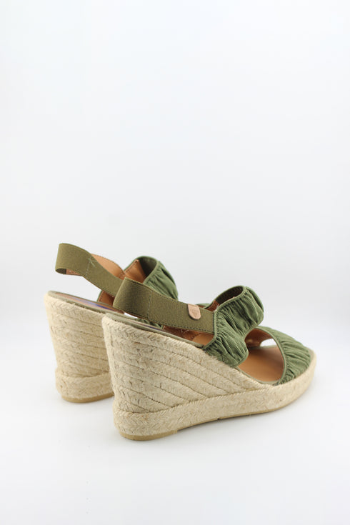 Verbenas Espadrille Wedge Sandals with Textured Straps
