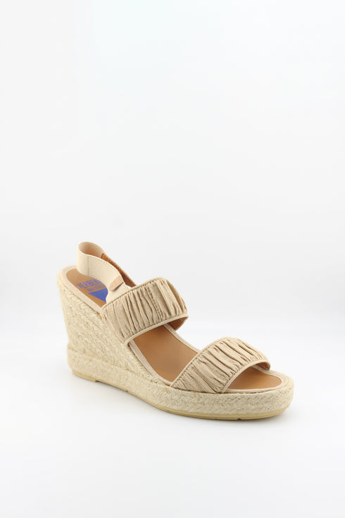 Verbenas Espadrille Wedge Sandals with Textured Straps