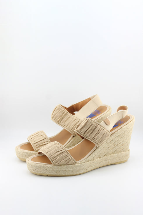 Verbenas Espadrille Wedge Sandals with Textured Straps