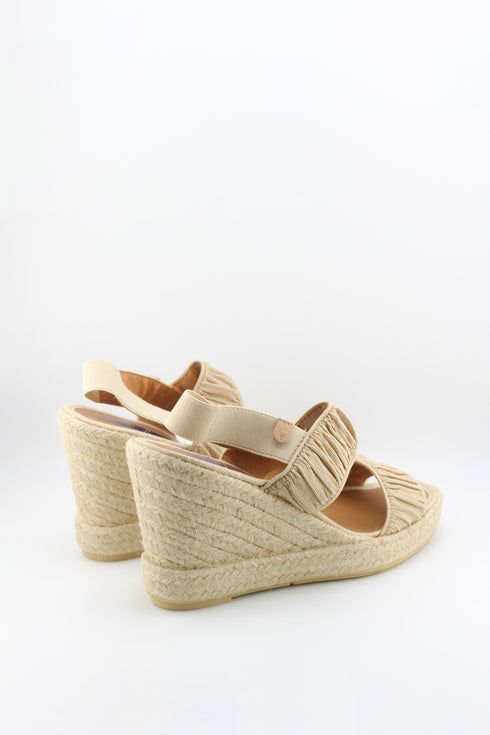 Verbenas Espadrille Wedge Sandals with Textured Straps