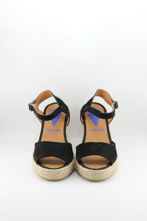 Verbenas Espadrille Wedge Sandals with Ankle Strap