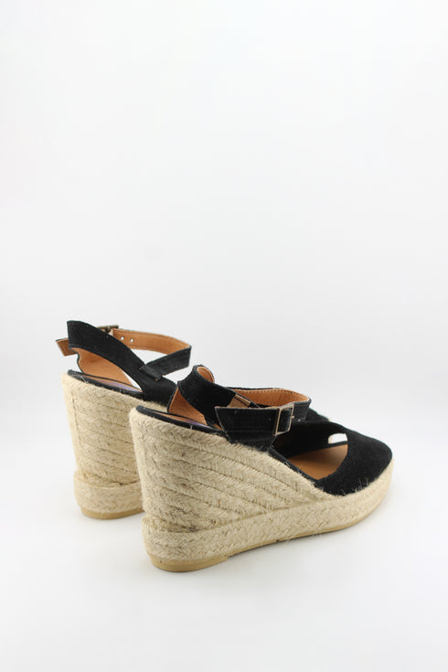 Verbenas Espadrille Wedge Sandals with Ankle Strap