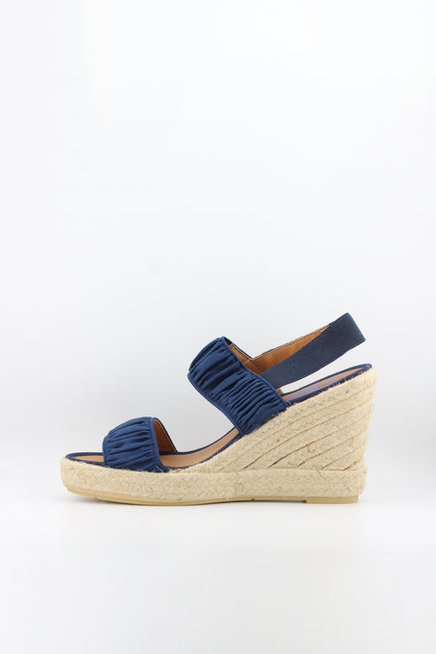 Verbenas Espadrille Wedge Sandals with Textured Straps