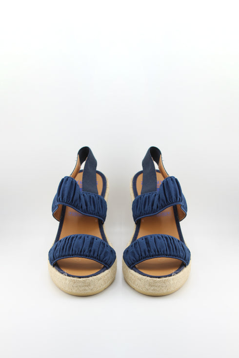 Verbenas Espadrille Wedge Sandals with Textured Straps