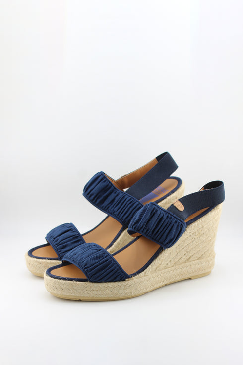 Verbenas Espadrille Wedge Sandals with Textured Straps