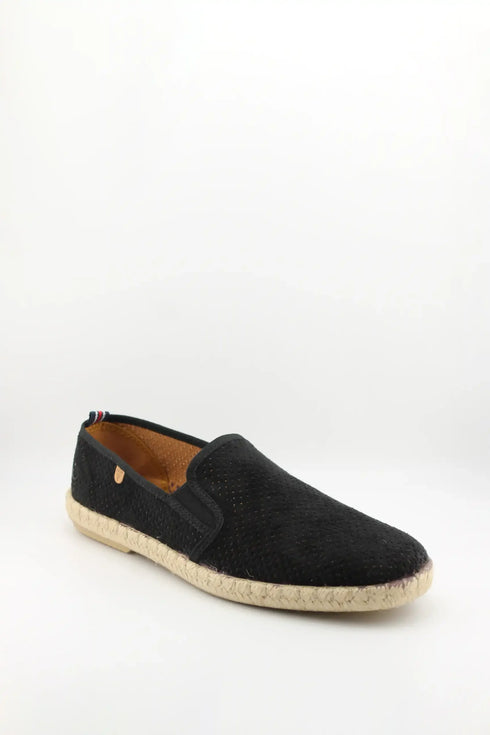 Verbenas Men Perforated Suede Espadrille Loafer