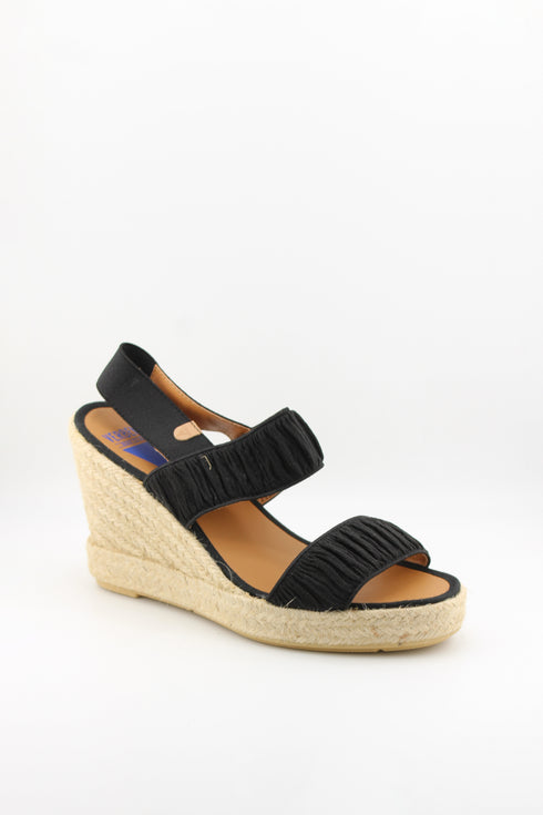 Verbenas Espadrille Wedge Sandals with Textured Straps