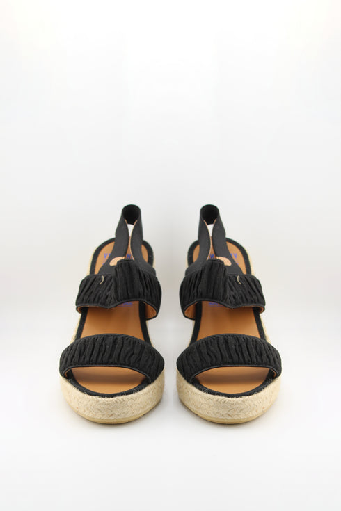 Verbenas Espadrille Wedge Sandals with Textured Straps