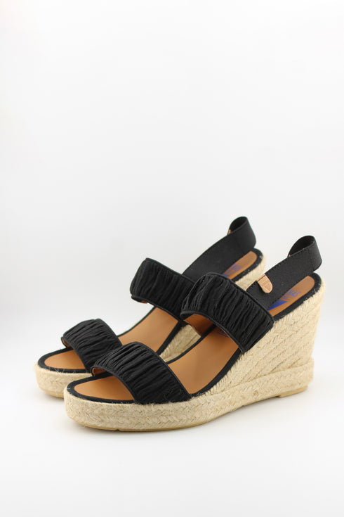 Verbenas Espadrille Wedge Sandals with Textured Straps