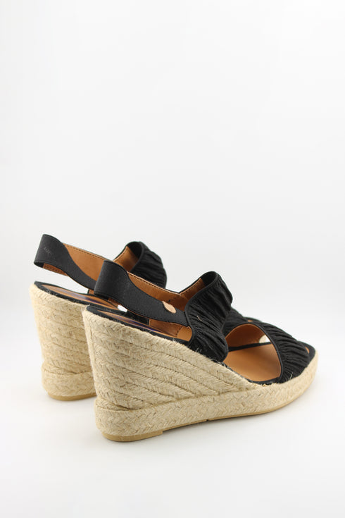 Verbenas Espadrille Wedge Sandals with Textured Straps