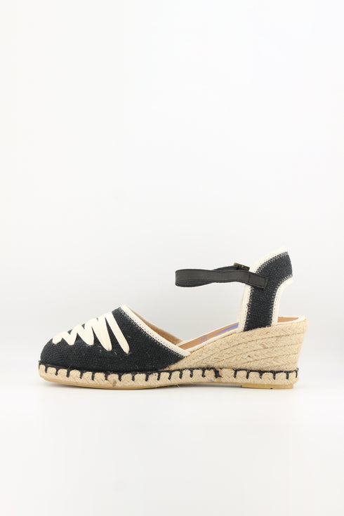 Verbenas Perforated Espadrille Wedge Sandals