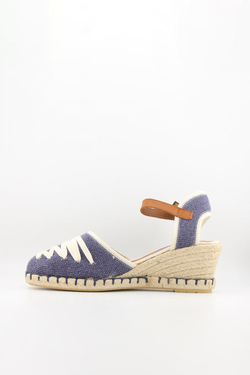 Verbenas Perforated Espadrille Wedge Sandals