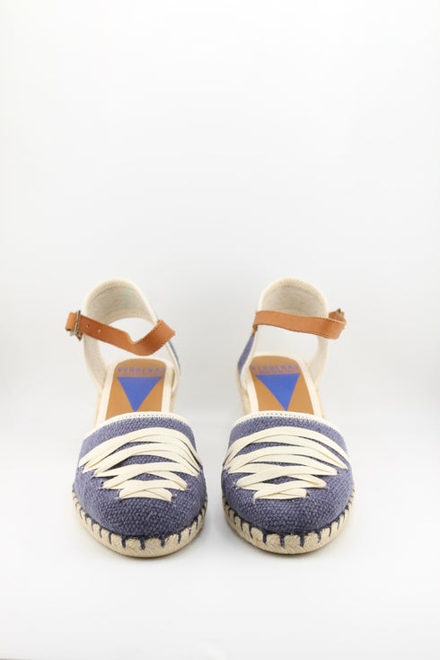 Verbenas Perforated Espadrille Wedge Sandals