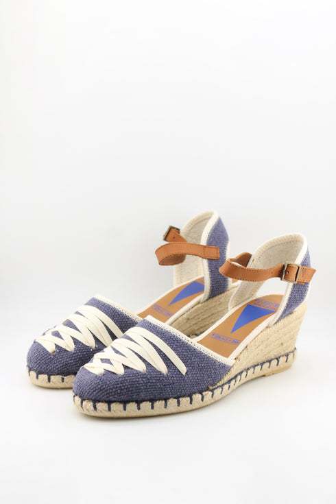 Verbenas Perforated Espadrille Wedge Sandals