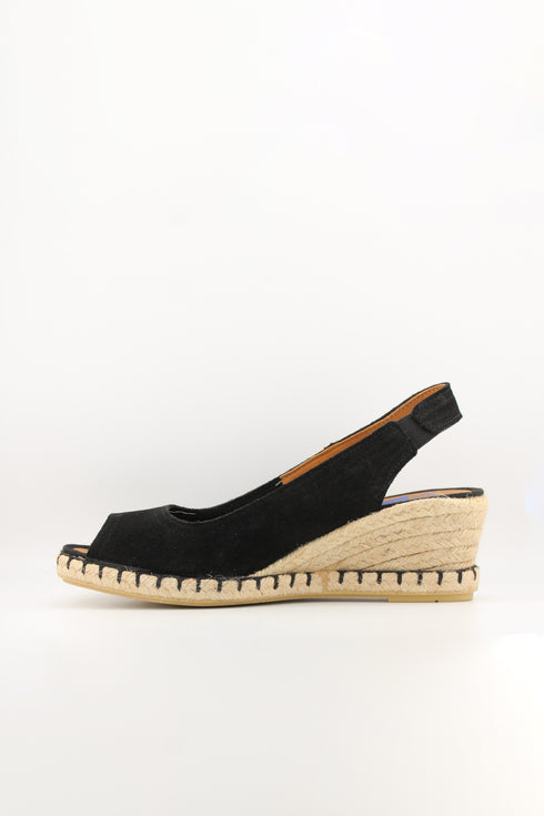 Verbenas Peep-Toe Espadrille Slingback Wedge