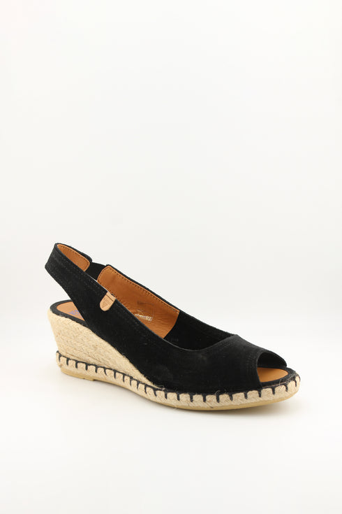 Verbenas Peep-Toe Espadrille Slingback Wedge
