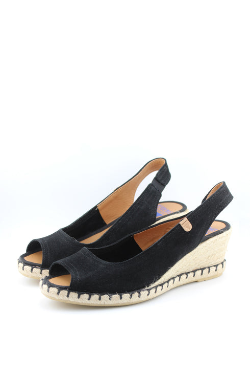 Verbenas Peep-Toe Espadrille Slingback Wedge